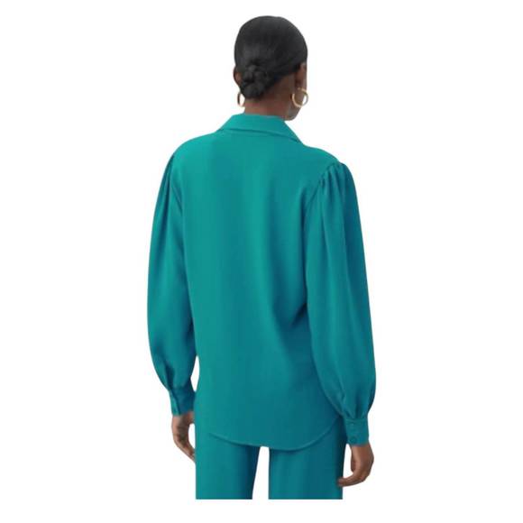 NEW TRINA TURK anuka dolman shirt in turkana teal - Picture 2 of 2